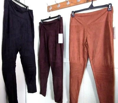  PLEATED KNEE or PLEATHER LEGGINGS Small/Med/Lg/XL/3X Brown or Black - Image 1 of 4