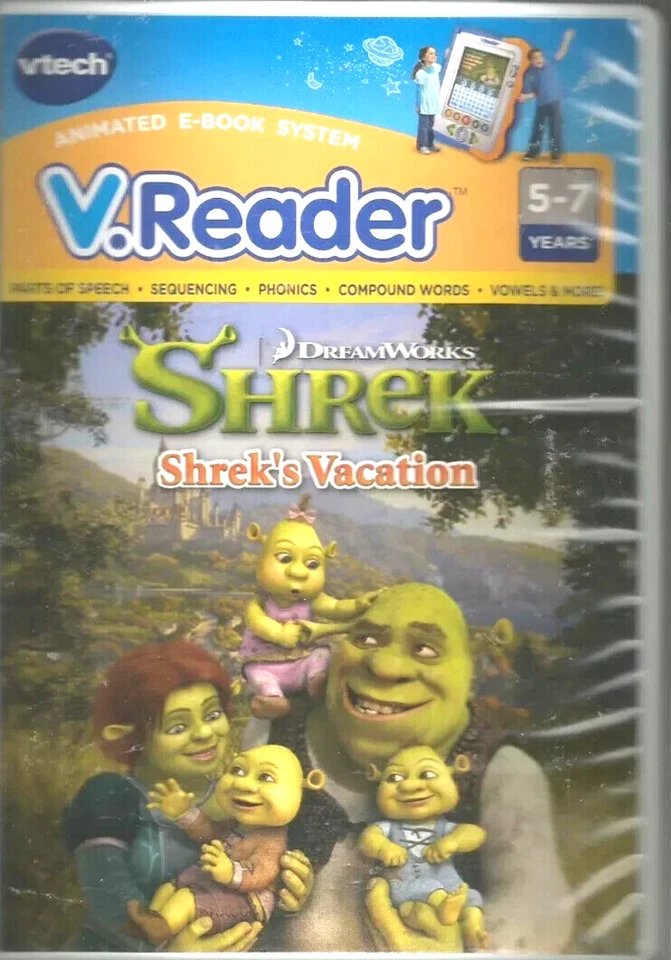 Vtech V.Reader Shrek's Vacation with Case (Ages 5-7 yrs.) - Image 1 of 1