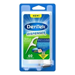 DenTek Floss Pick Dispenser with Dentek Triple Clean Floss Picks, 60 Count (Pack - Picture 1 of 8