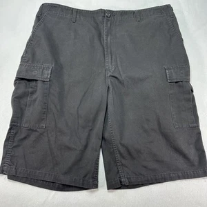 Rothco BDU Cargo Shorts Mens XL Long Black Military Utility Pockets Tactical - Picture 1 of 8