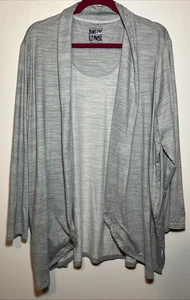 The Original Muk Luks Women's 1X Heather Gray Wear Your Way of Life Cardigan EUC - Picture 1 of 8