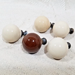 VINTAGE 1 1/4" JAPAN CERAMIC PORCELAIN CABINET DOOR / DRAWER KNOBS - MIXED LOT - Picture 1 of 19