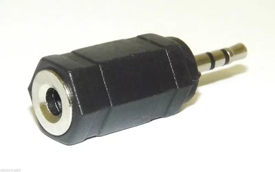 Adaptador de 3,5 mm hembra a 2,5 mm macho - Reproductor de mp3 para teléfono celular con audio estéreo Más Foto 1 de 2