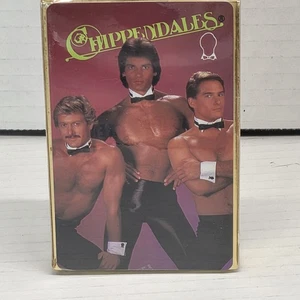 Vintage 1980er Chippendales Spielkarten versiegelte Goldbox – kunststoffbeschichtet hergestellt in den USA - Bild 1 von 6