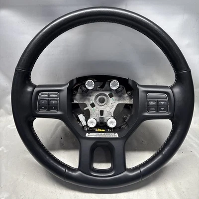 2013-2018 Dodge Ram 1500 2500 Black Leather Steering Wheel HEATED - Image 1 of 4
