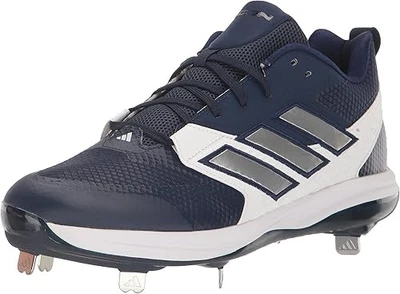 New Adidas Mens Icon 8 Metal Baseball Cleats Size 6.5 Navy/White - Image 1 of 4