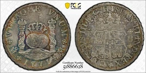 1771-Mo FM (XF45) Mexico 8 Reales 8R PCGS - Rainbow Toned Pillar Dollar - Picture 1 of 4