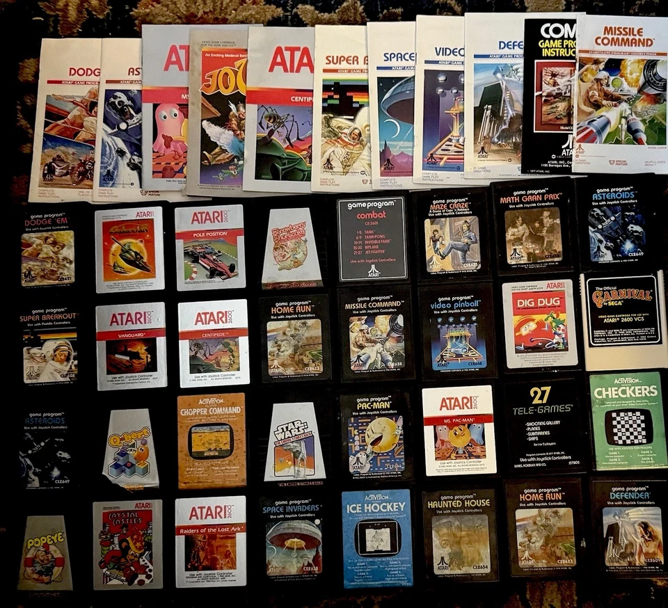 Cartuchos de juego Atari - Algunos folletos incluidos. Foto 1 de 1