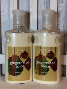 BATH & BODY WORKS Vintage Holiday Collection GINGERBREAD SPICE Lotion 10oz Set 2 - Picture 1 of 6