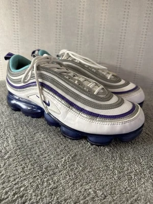 Nike Air VaporMax 97 Metallic Silver Purple Grape Aqua Size 9.5 AJ2614 - Image 1 of 4