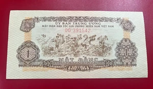 1963 VIETNAM MOT DONG ( ONE DONG ) BANKNOTE GREAT CONDITION RARE - Picture 1 of 2