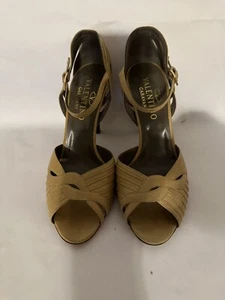 Valentino Garavani 4" High Heel beige/hellbraun Träger elegant formell edel 8,5B - Bild 1 von 11