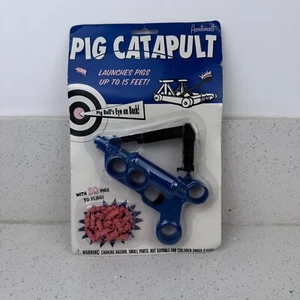 Vintage Novelty Toy Pig Catapult Launcher 2002 NEW - Picture 1 of 3