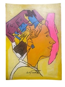 ANDY WARHOL - PAPER PAINTING - POP ART STYLE - SIGNED - Picture 1 of 2