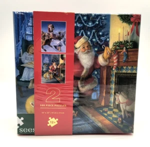 Wippe Frohe Weihnachten 2 Weihnachtsmann Puzzle 500 Teile - Bild 1 von 7