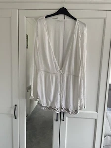 White Embroidered Play suit - Size 12 - Missguided - Picture 1 of 4