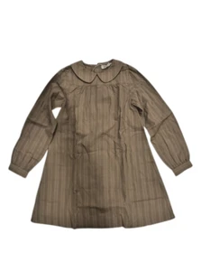 Coco Blanc Camel Linear Collar Dress Girl 10 NWT - Picture 1 of 2