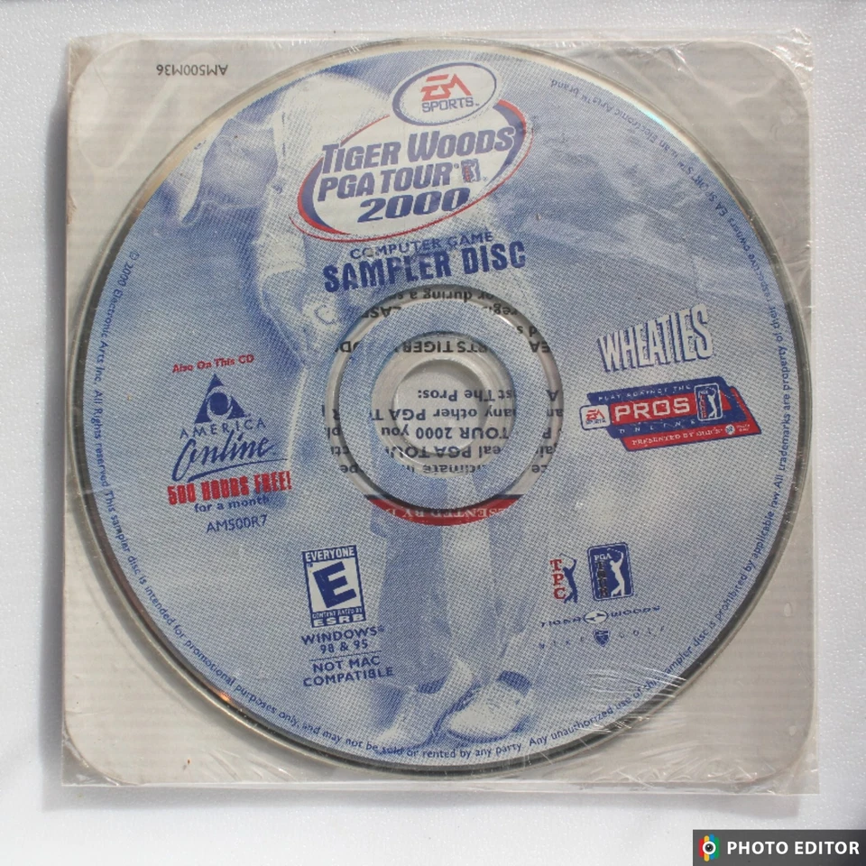 EA Sports Tiger Woods PGA Tour 2000 Promotional Sampler Computer Game Disc - Image 1 of 2