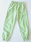 BRANDY MELVILLE Womens Small Bright Green Cotton Fleece Jogger Sweatpants