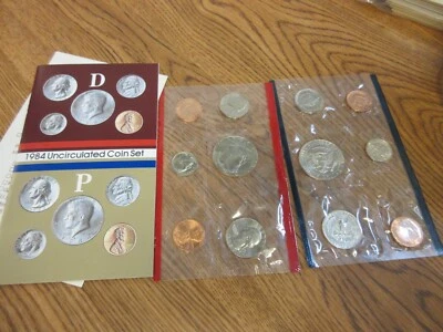 1984-P & D Uncirculated 10 Coin Mint Set / Original Government Package - Image 1 of 4