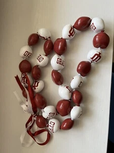 Collar con cuentas de la Universidad de Indiana cuentas IU School Spirit Wear rojo blanco - Imagen 1 de 3