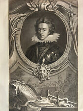 Porträt Dihenry Prince Of Wales Son Of K. James I.Gravur Kupfer 1738