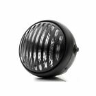 Black grill motorcycle 7&quot; H4 35W headlight Harley chopper bobber cafe racer