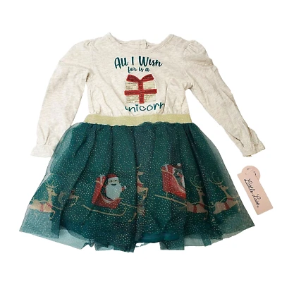 2 Piece Little Lass Baby Girls Christmas Dress & Panties 18 Months NEW - Image 1 of 3