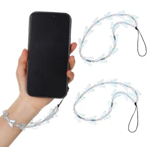  2 Pcs Handy Kette Mädchen Perlschnur Mobiles Schlüsselband Mit Perlen - Zdjęcie 1 z 11