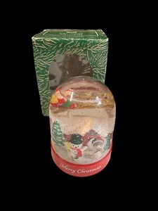 Rare Vintage 1980s B&Q Boxed Christmas Plastic Water Snow Globe Waterball - Picture 1 of 10