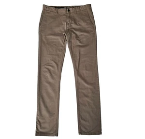 Pantalones chinos informales ajustados marrón caqui oscuro de Zara para hombre talla 30X32 - Imagen 1 de 14