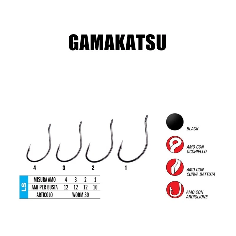 AMI GAMAKATSU WORM 39 SPECIALE SPLIT SHOT DROP SHOT AFFILATISSIMO Japan Made