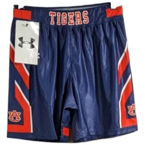 Auburn Tigers Womens Basketball Shorts Under Armour Size Small Navy Blue Orange - Picture 1 of 11