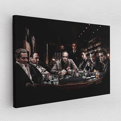 Leinwandbild Poster Acryl Pop Art Gangster Mafia Der Pate Sopranos - Bild 1 von 4