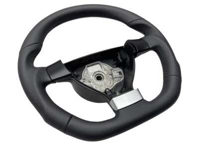 Tuning Sport Lenkrad Leder Lederlenkrad  Vw POLO 9N  9N3 Daumee ABGEFLACHT - Bild 1 von 4