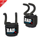 Heavy Duty Weight Lifting Chin-Up Hooks Wrist Support Straps Power Grips Rad