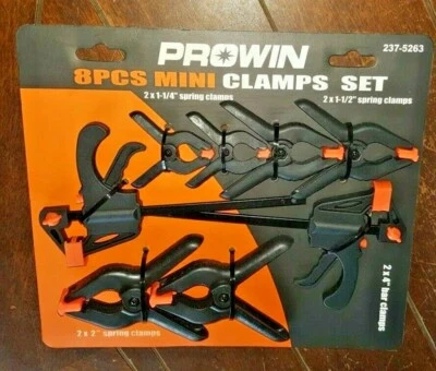 Prowin 8-teiliges verschiedene Mini-Klemmen-Set - Artikel #237-5263 - Bild 1 von 2