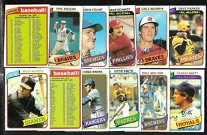 1980 OPC 80 O PEE CHEE TOPPS MLB BASEBALL CARD 126-250 SEE LIST - Picture 1 of 257