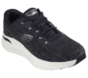 Herren Skechers Arch Fit 2.0 Road Wave Sneaker Schuh 232701 Schwarz/Weiß Marke - Bild 1 von 6