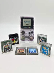 Nintendo Game Boy Color CGB-001 1998 Purple Transparent w/ 6 Games - Picture 1 of 8