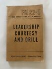 Vintage 1946 War Department Leadership Courtesy And Drill Field Manual