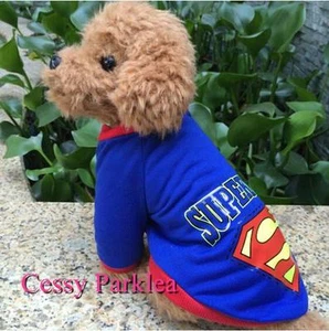 SN-D8-1 Superman Pet Dog Puppy Cat Superhero Justice League Costume S-XXL - Foto 1 di 4