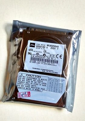  Toshiba 60 GB 4200 RPM 2.5" IDE PATA HDD MK6025GAS Hard Drive For Laptop  - Image 1 of 2