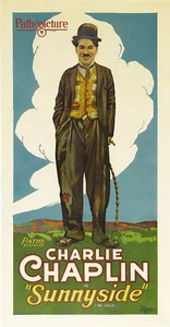 Cartel de película Sunnyside Charlie Chaplin 1919 estampado - Imagen 1 de 1