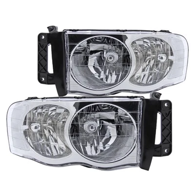 Fit 2002-2005 Dodge Ram 1500 2500 3500 Pickup Crystal Clear Head Lights Pair - Image 1 of 4