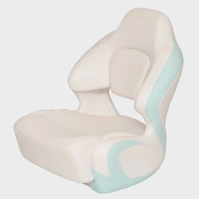 Chaparral Boat Captains Bolster Seat 31.01121 | White Seafoam Veada - Image 1 of 4