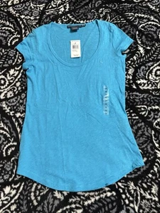Ralph Lauren Sport T-shirt Womens XS Blue 100 Percent Cotton New With Tags - Picture 1 of 8