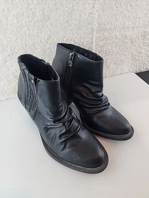 Botín al tobillo Blowfish Brentwood para mujer negro imitación cremallera talla 7 Foto 1 de 4