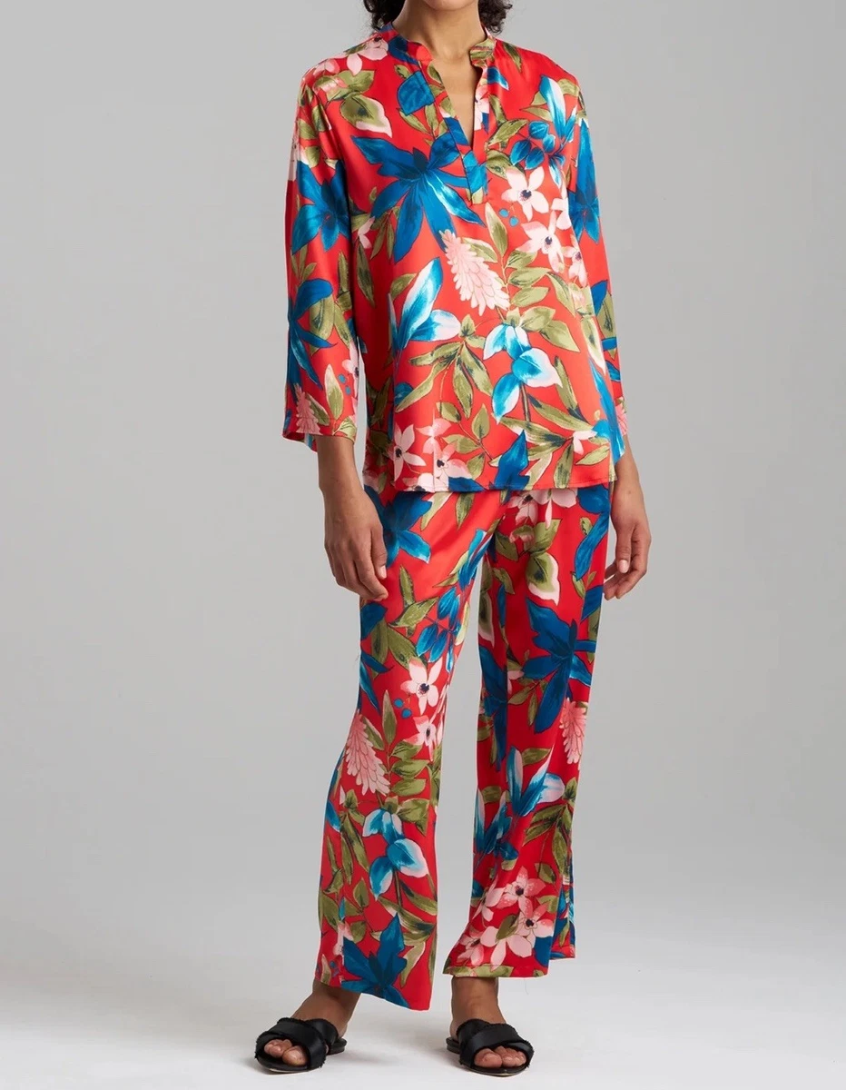 Natori Women's Plus-Size Zen Floral Pajama Set - Black, 2X (Lace Trim Knit Pajamas) - View #4
