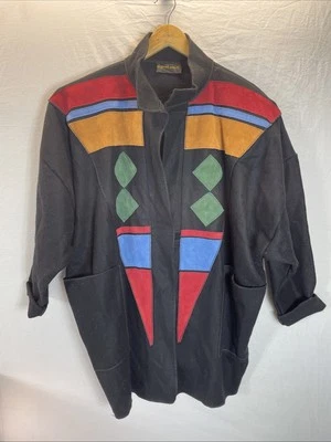 Abrigo De Colección OSGOOD SMUK LANA Y GAMUZA CUERO Mujer L/XL Arte para Usar Foto 1 de 4